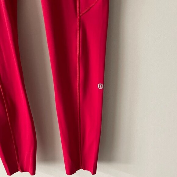 Lululemon 2020 Fast & Free 7/8 Tight II *Non-Reflective Nulux 25" Leggings Red 4 - Picture 8 of 9